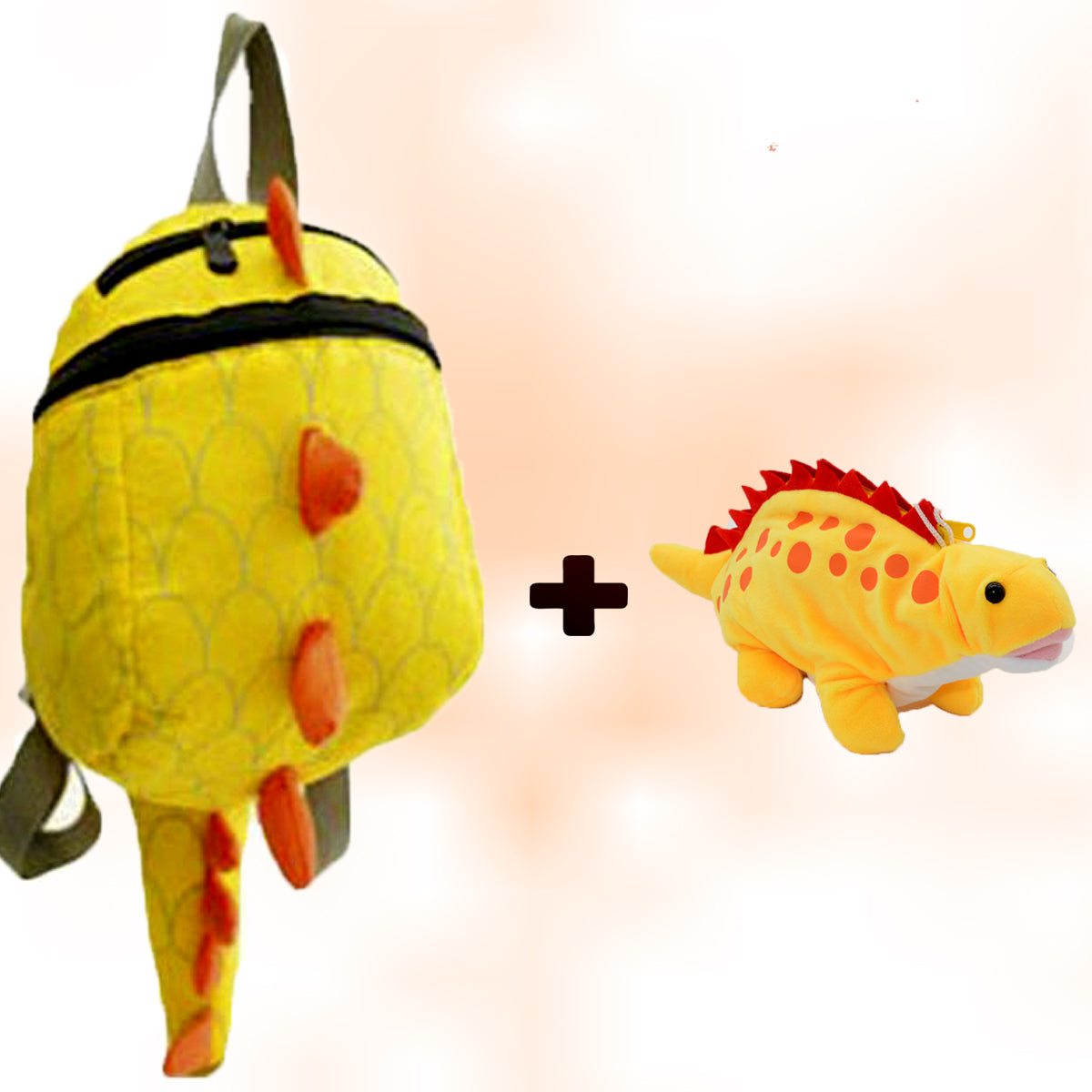 BUY ONE GET ONE FREE - Dinosaur Plush Kids Backpack + Dinosaur Pouch