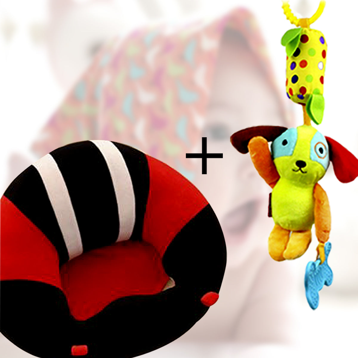 Soft Baby Support Sofa + Baby Rattle FREE