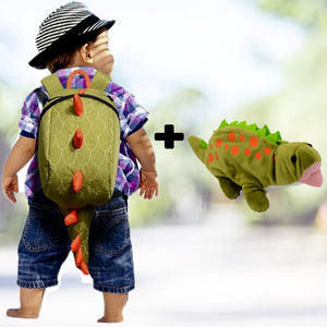 BUY ONE GET ONE FREE - Dinosaur Plush Kids Backpack + Dinosaur Pouch