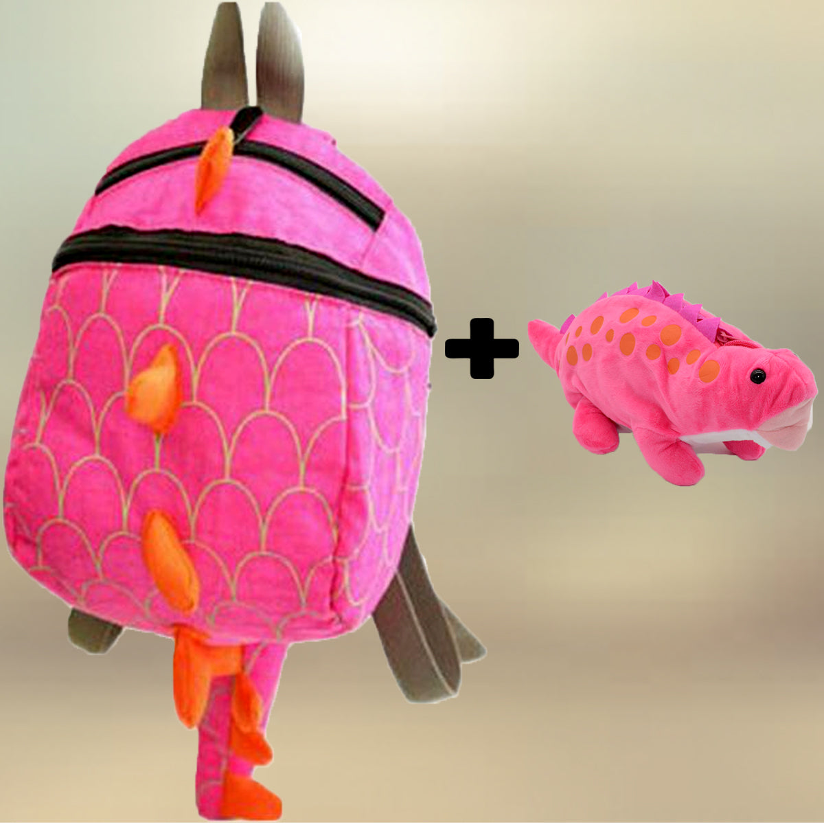 BUY ONE GET ONE FREE - Dinosaur Plush Kids Backpack + Dinosaur Pouch