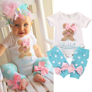 Rbbit Printed Pattern Baby Clothing Set