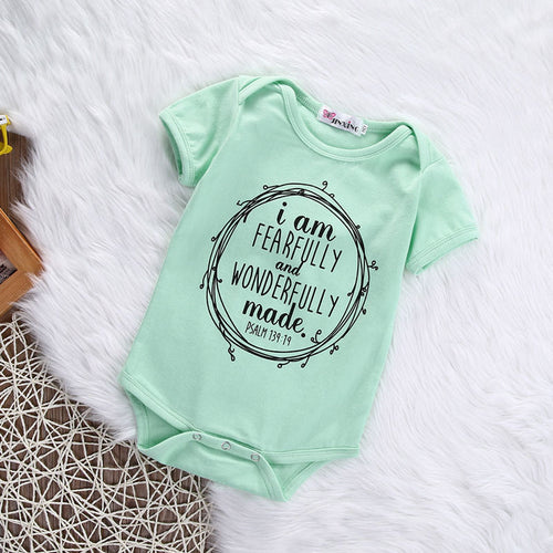 I Am Fearfully And Wonderfully Made Baby Onesie