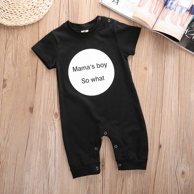Mama's Boy So What Baby Romper