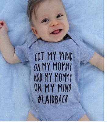 Got My Mind On My Mommy And My Mommy On My Mind Baby Onesie