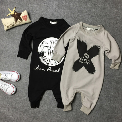 To The Moon & No Sleep Baby Romper