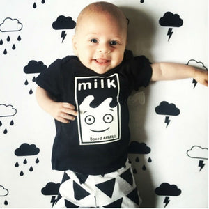 Milk Printed Pattern Baby Clothing Set