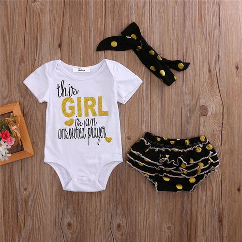 This Girl Is An Answered Prayer Baby Clothing Set