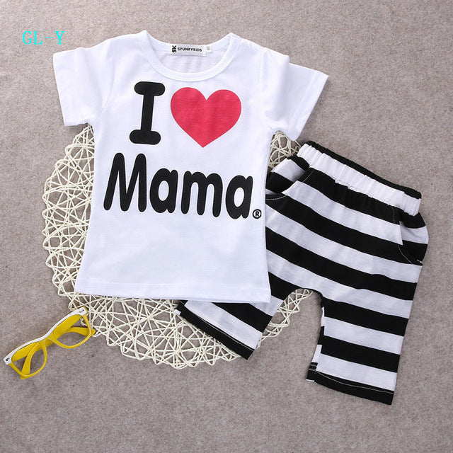 BUY ONE GET ONE FREE - I Love Papa & Mama Baby Clothing Set + Matching Shoes
