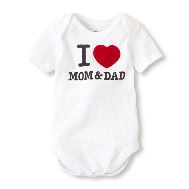 I love My Mom Dad Baby Romper