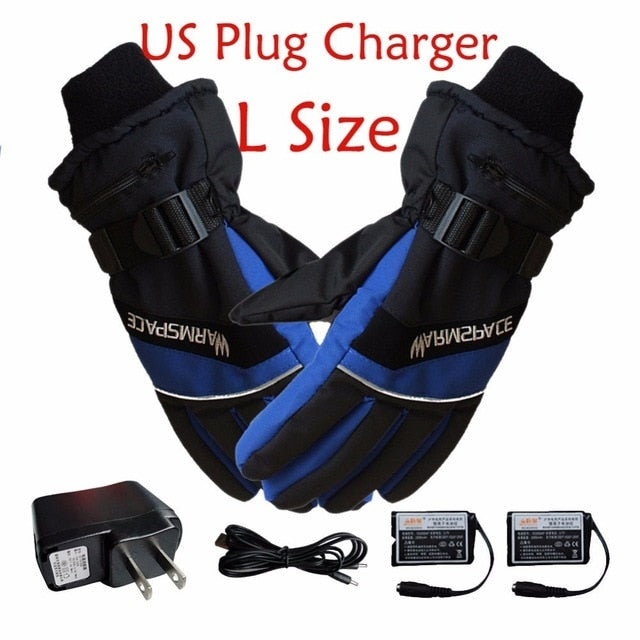 USB Hand Warmer Electric Thermal Rechargeable Battery Heated Gloves