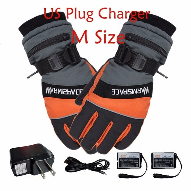 USB Hand Warmer Electric Thermal Rechargeable Battery Heated Gloves