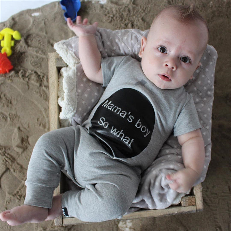 Mama's Boy So What Baby Romper