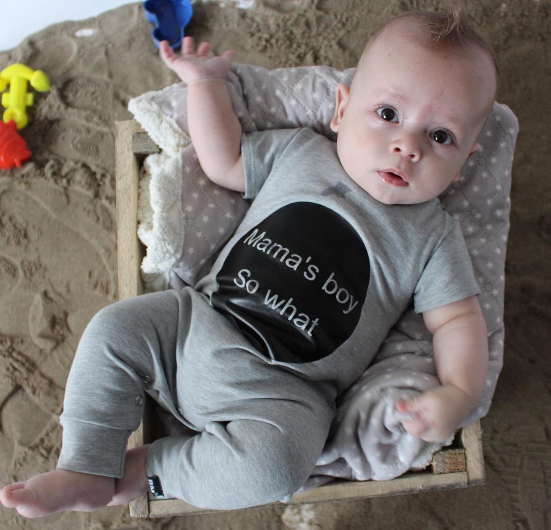 Mama's Boy So What Baby Romper