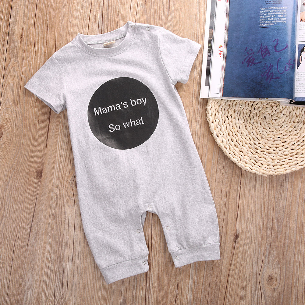 Mama's Boy So What Baby Romper