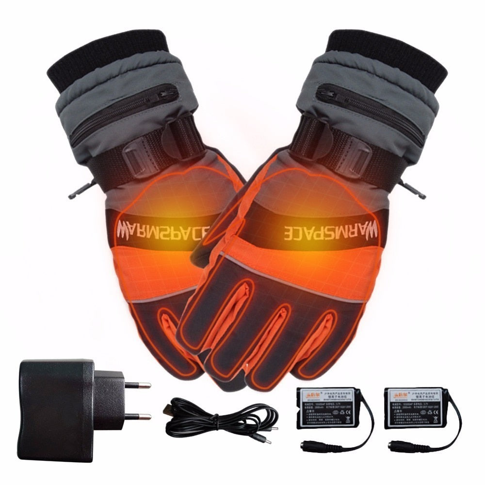 USB Hand Warmer Electric Thermal Rechargeable Battery Heated Gloves