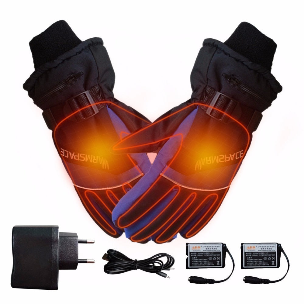 USB Hand Warmer Electric Thermal Rechargeable Battery Heated Gloves